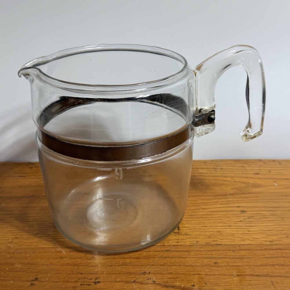 Vtg Pyrex 7759-H Flameware Glass Percolator Coffee Pot w/Glass Handle Only